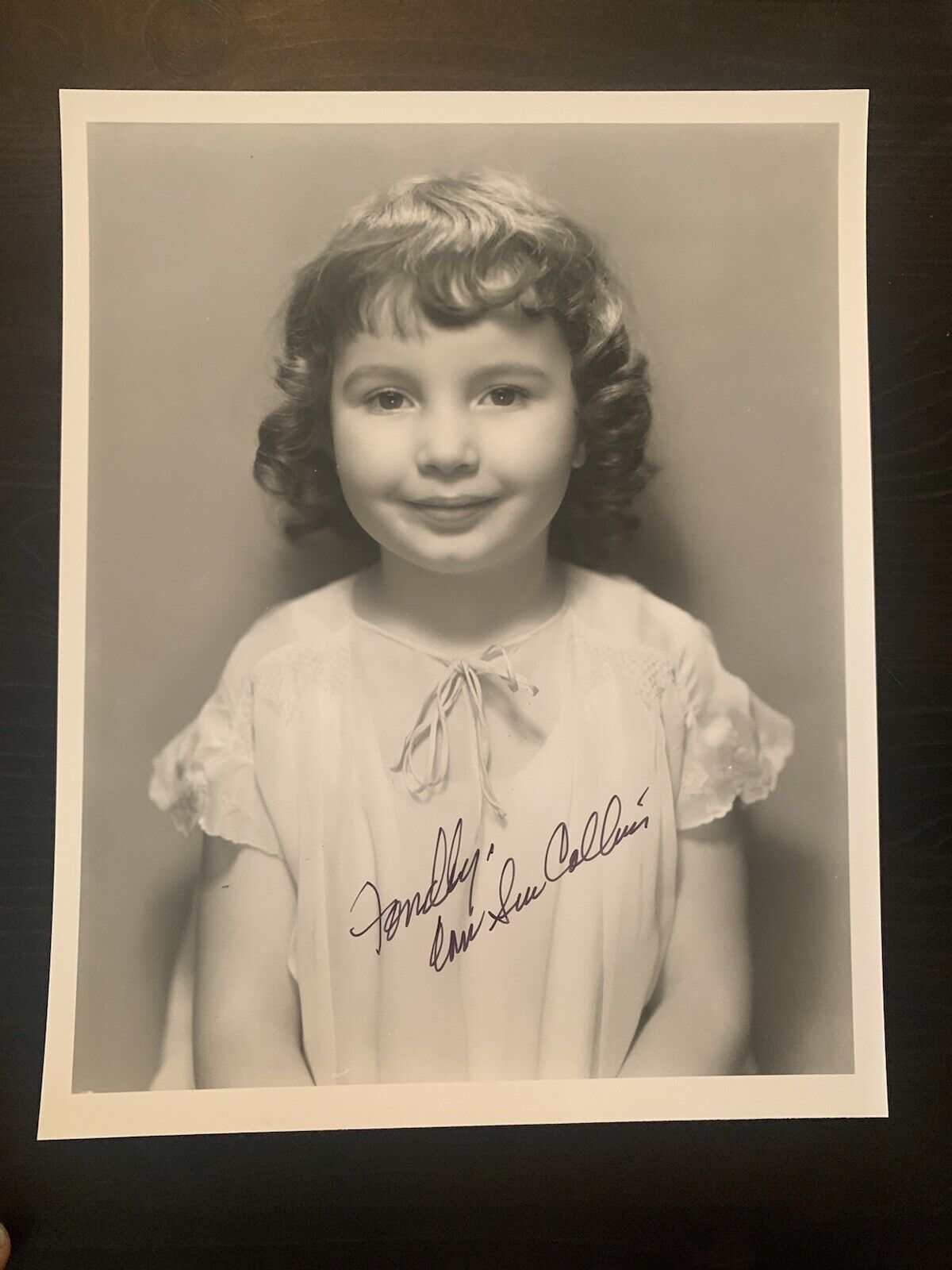 CORA SUE COLLINS Signed 8x10 Photo Poster painting 1930s & 40s CHILD MOVIE STAR