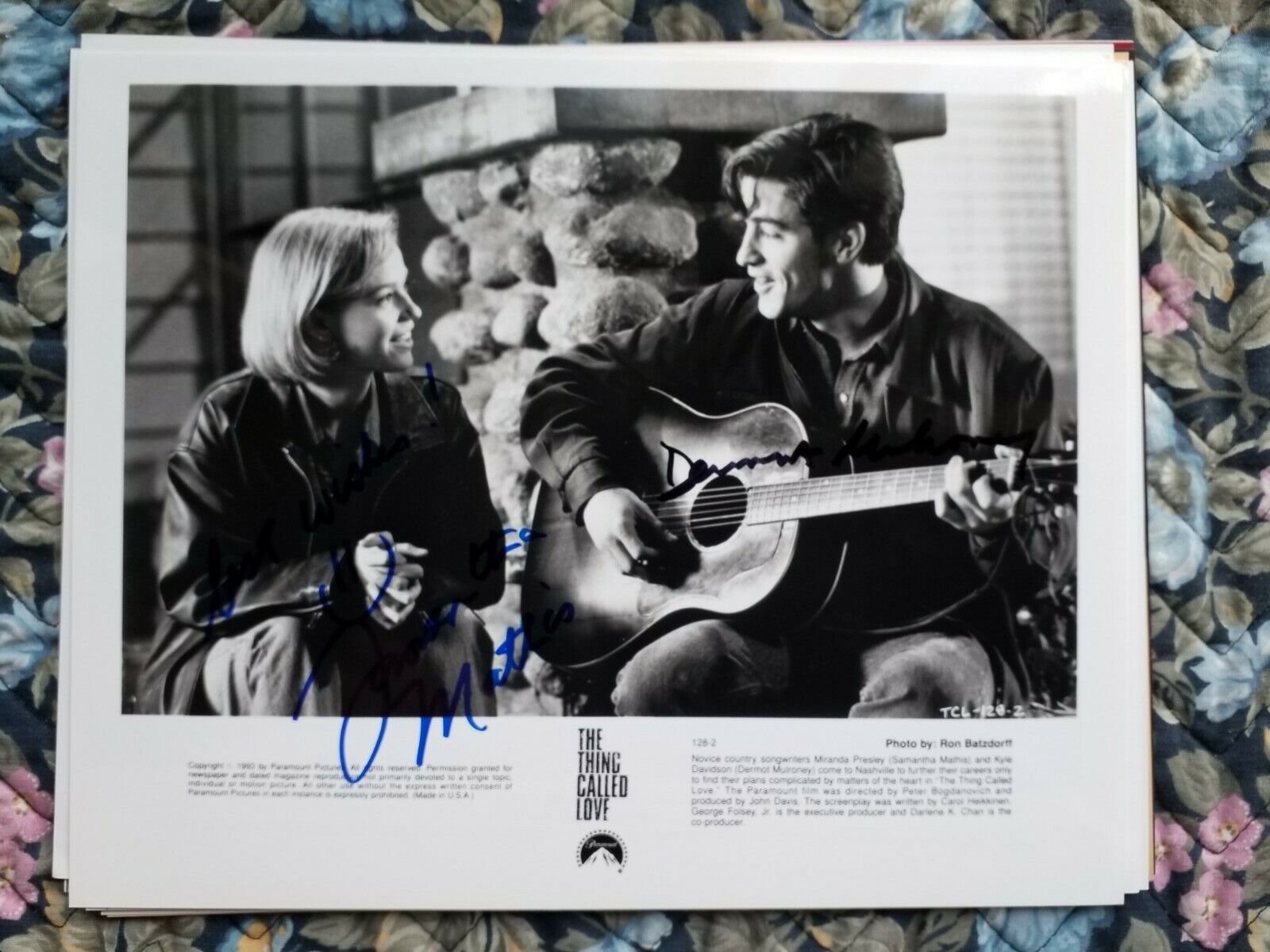 SAMANTHA MATHIS & DERMOT MULRONEY Authentic Autographed Signed Photo Poster painting