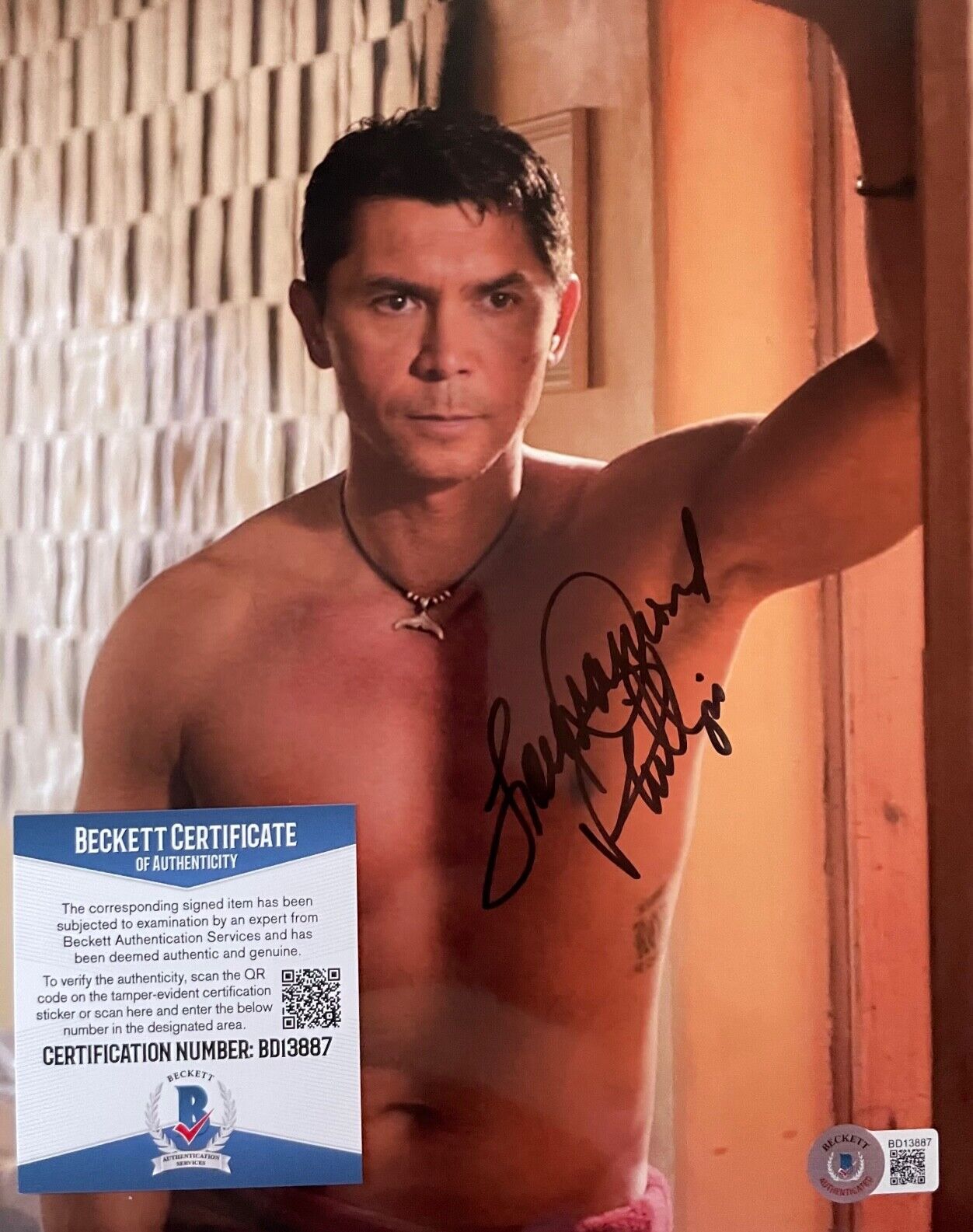 Lou Diamond Phillips Original Signed 8X10 Photo Poster painting w/Becket COA