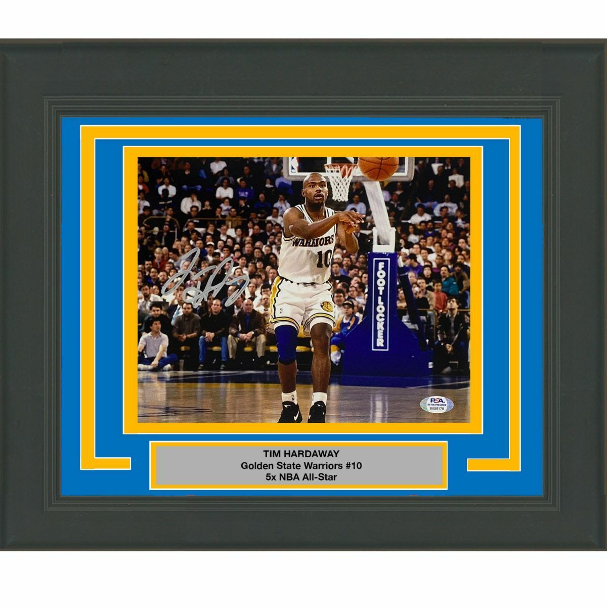 FRAMED Autographed/Signed TIM HARDAWAY Warriors 8x10 Photo Poster painting PSA/DNA COA Auto #4