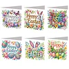 6PCS Diamond Painting Happy Easter Greeting Card Kit for Birthdays Thanksgiving & Special Occasion