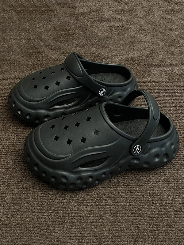 Round-Toe Hollow Slider Sandals Crocs