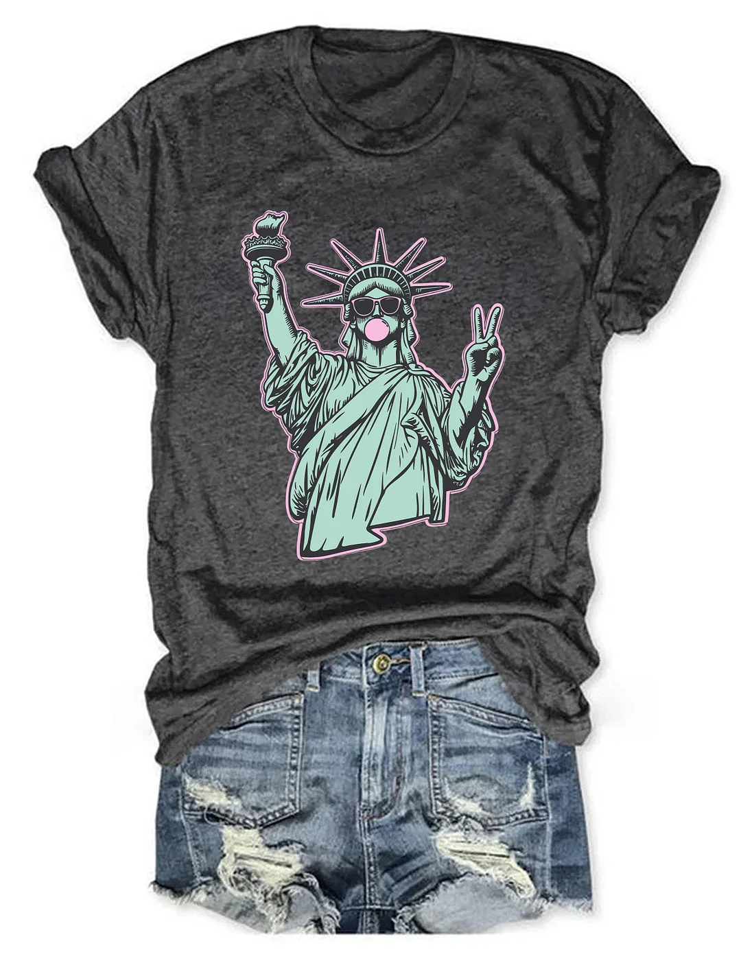 4th Of July Statue Of Liberty T-shirt