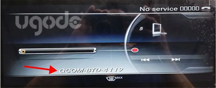 Mercedes NTG Bluetooth audio connected to a QCOM-BTD device