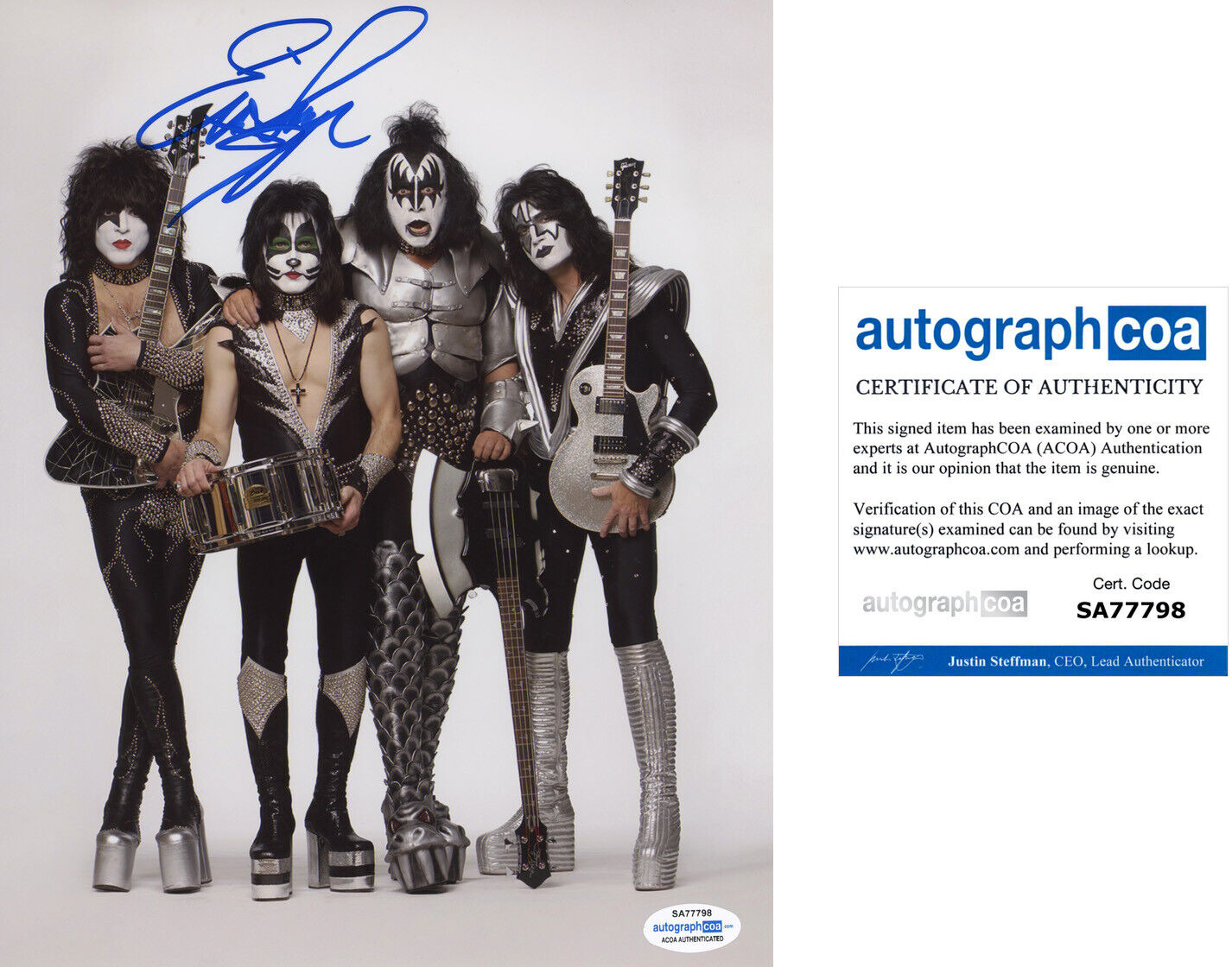 ERIC SINGER signed Autographed KISS