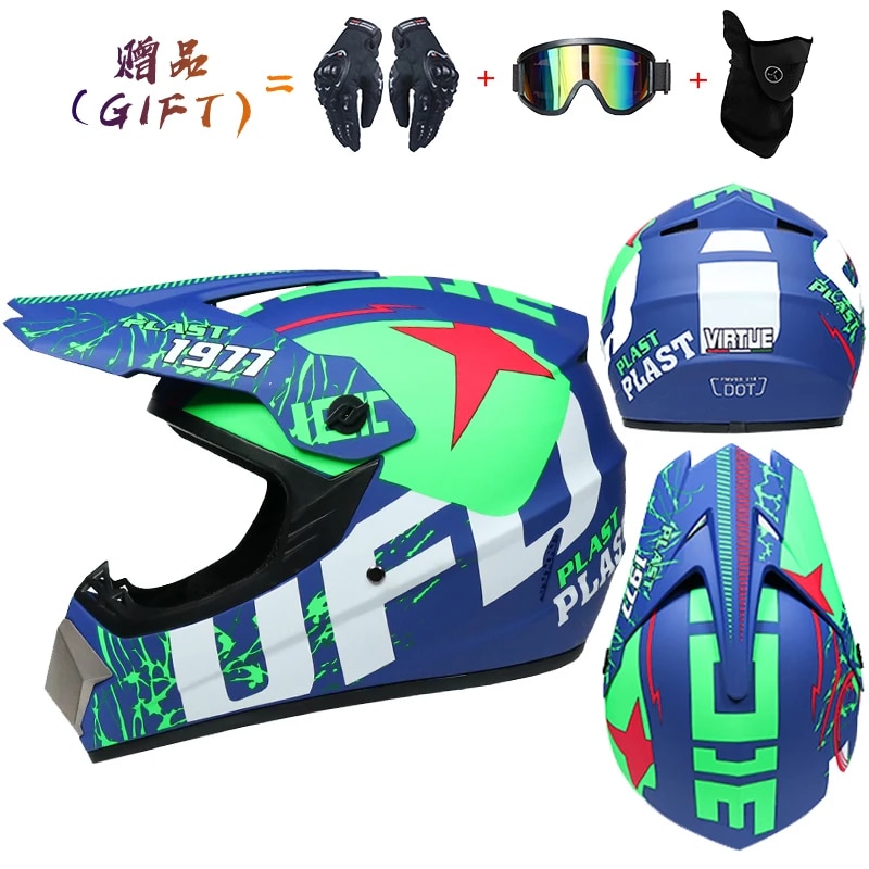 Send 3 pieces gift motorcycle helmet children off-road helmet bike downhill AM DH cross helmet capacete motocross casco