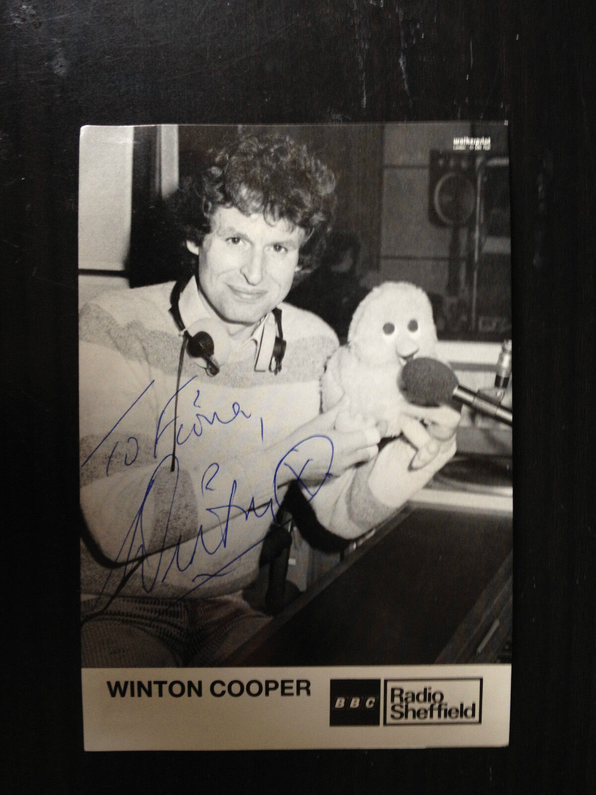 WINTON COOPER - MURDERED FORMER BBC PRESENTER - EXCELLENT SIGNED Photo Poster paintingGRAPH