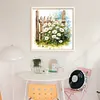 Daisy Fence-18CT Stamped Cross Stitch 25*25cm/9.84*9.84in tapestrymarket
