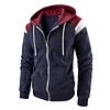 Men's Color Block Color Contrast Fashion Casual Hooded Jacket