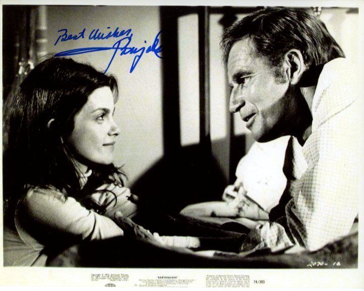 GENEVIEVE BUJOLD signed autographed w/ CHARLTON HESTON Photo Poster painting