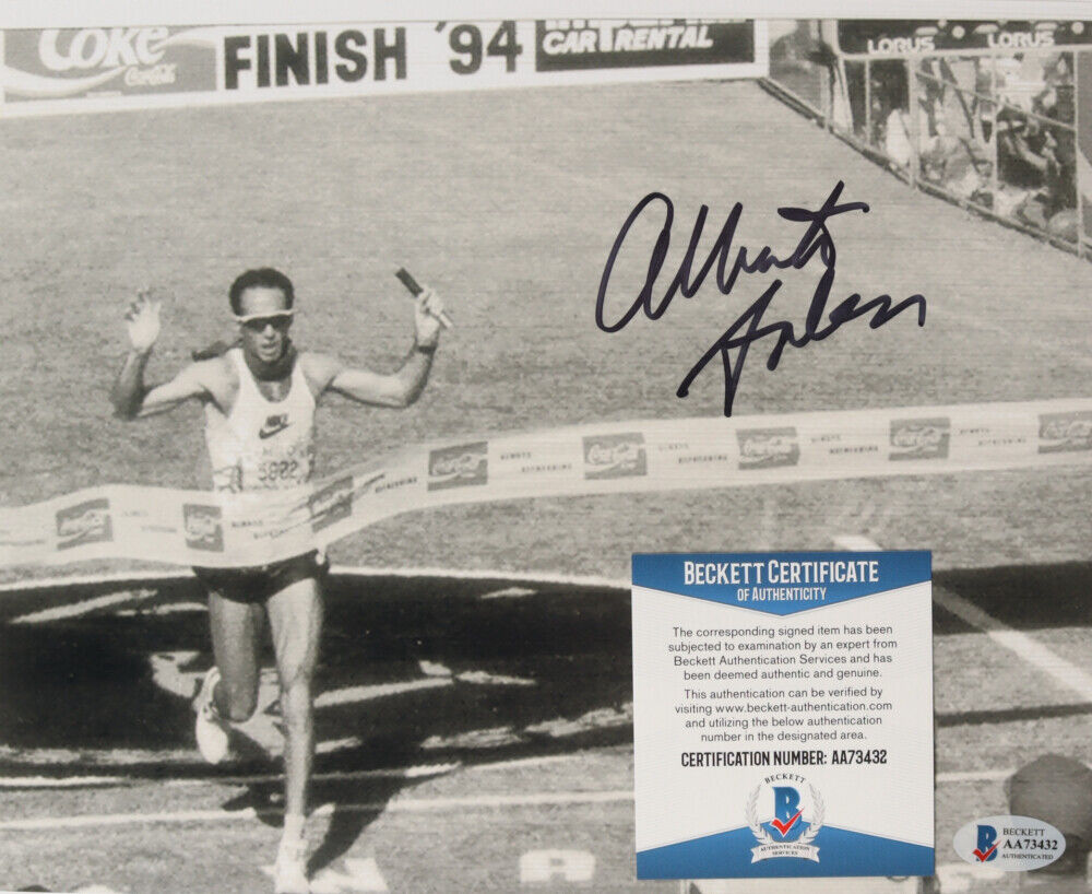 Infamous 80s Champion Marathon Runner Alberto Salazar Signed 8x10 Photo Poster painting ~Beckett