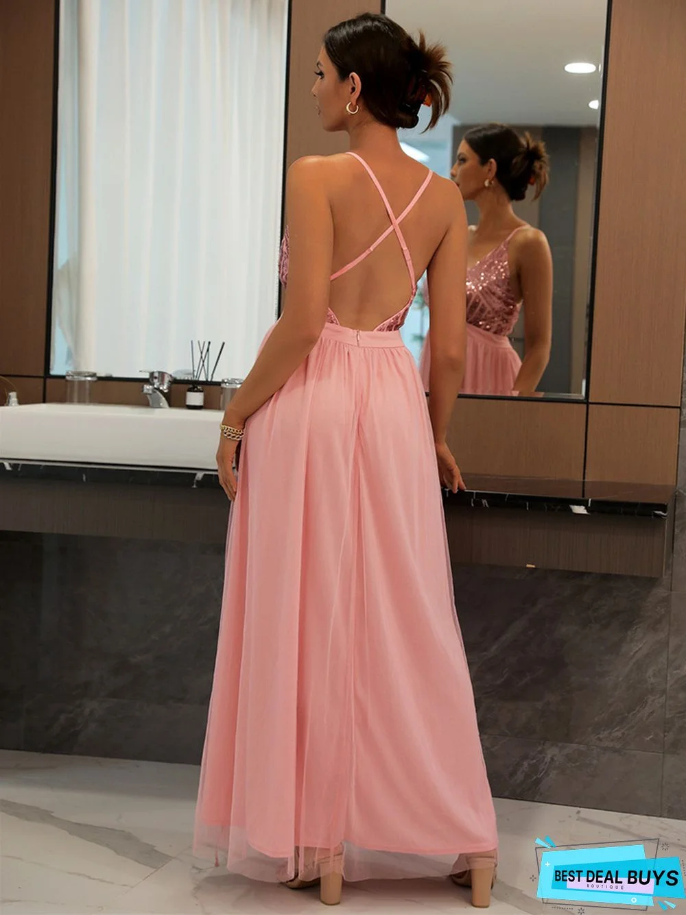 Sexy Suspenders Slits Big Swing Dresses and Dresses