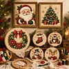 Christmas Needlepoint Kit 14CT Stamped Cross Stitch 30x30cm tapestrymarket