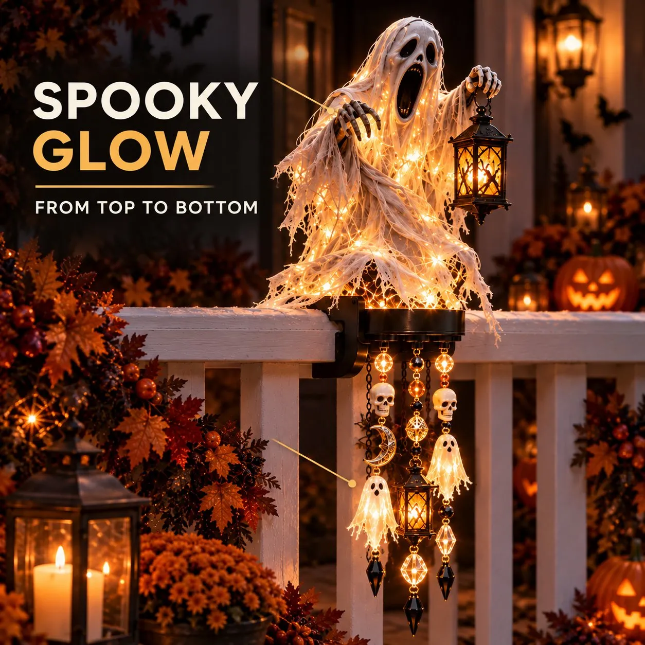 Halloween glow cascade lighting
