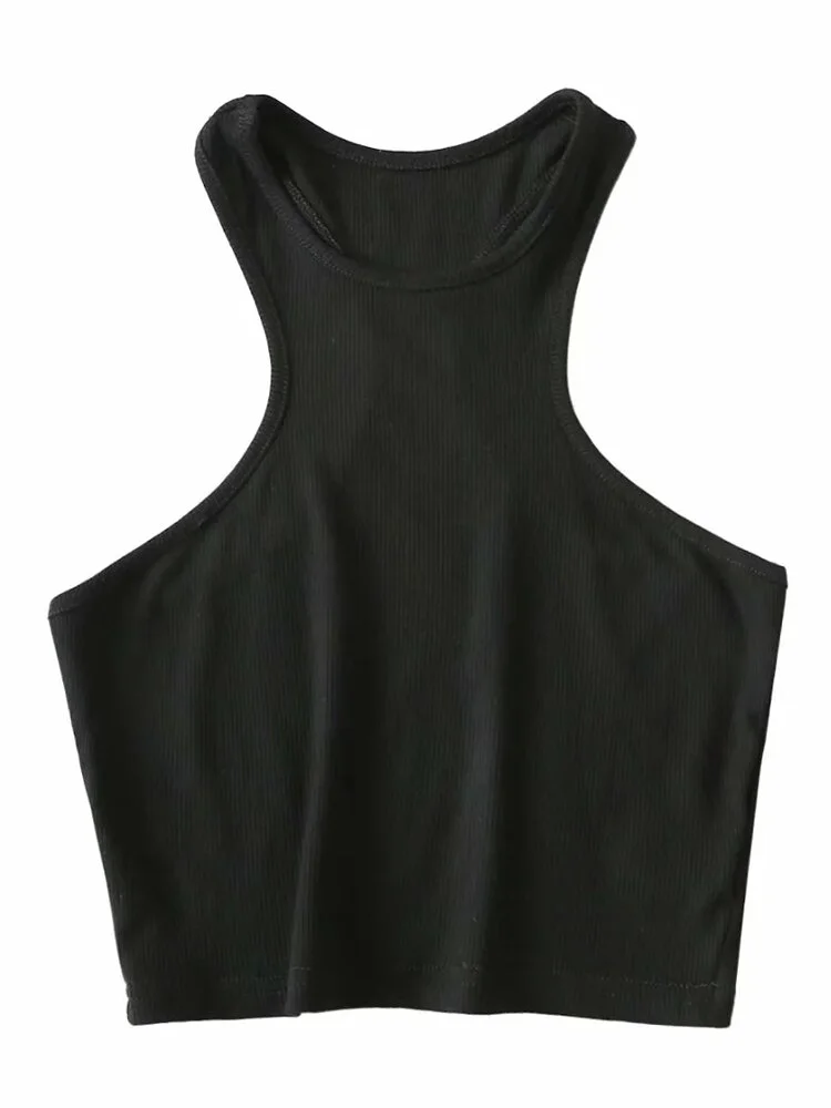 Women Racer Back Slim Fit Rib Tank Top