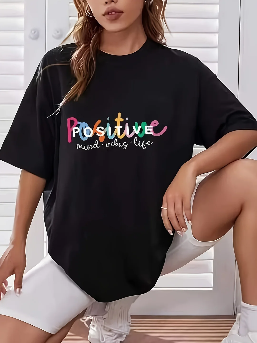 Vibrant Graphic Tee - Women's Casual Short Sleeve Round Neck Sports T-Shirt For Running Workout Summer - Activewear For Fitness Enthusiast | IFYHOME
