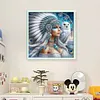 Girl And Owl-11CT Stamped Cross Stitch 45*45cm/17.72*17.72in tapestrymarket