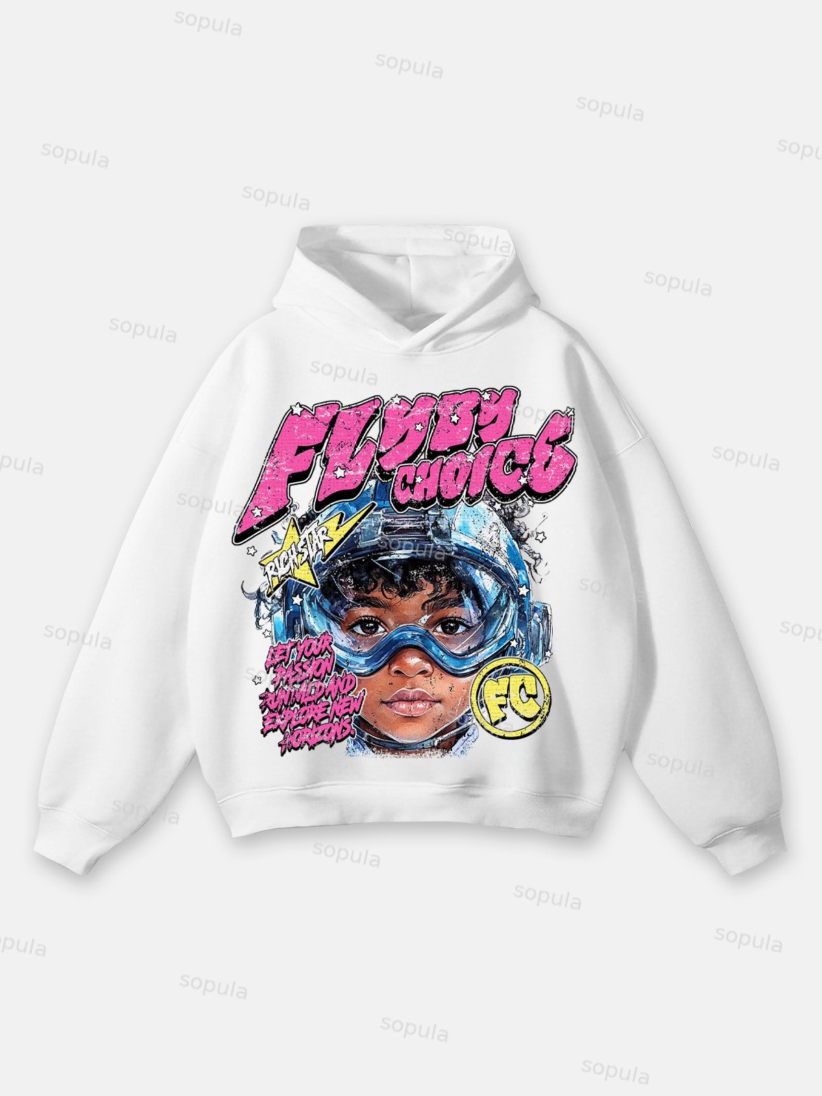 Sopula Child Fly By Choice Pink Graphic Hoodie - SOPULA