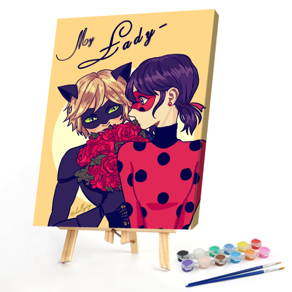 

40*50CM - Paint By Numbers - Ladybug Noir, 501 Original