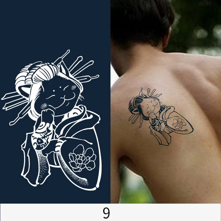 Basketball Anime Flower Butterfly Text Art Festival Cute Cool Waterproof Full Body Arm Men and Women Natural Temporary Tattoos