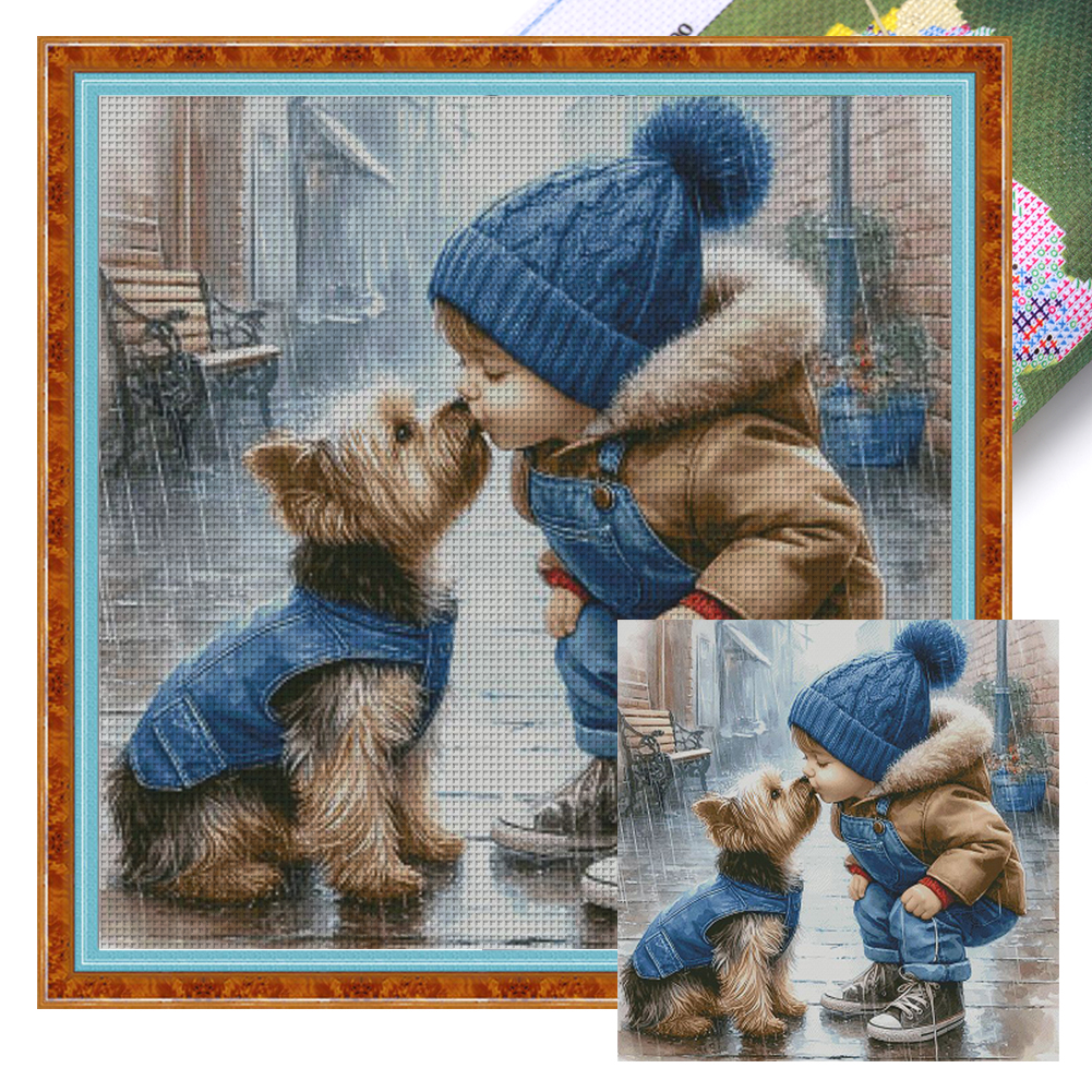 A passionate kiss Full 14CT Pre-stamped Canvas(73*73cm) 139 Colors Cross Stitch