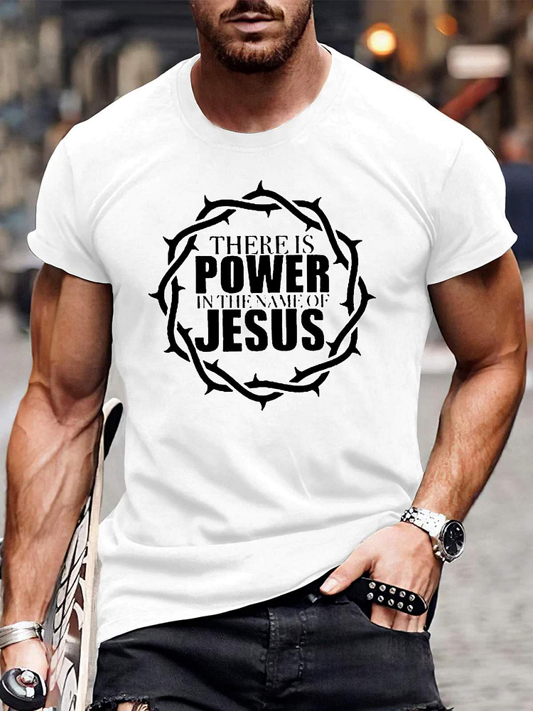 Jesus Power Crew Neck T-Shirt