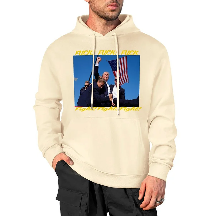 Pure Cotton Hooded Sweater Episch Trump 2024