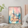 Castle Diamond Art Kits Resin Canvas 5D DIY for Office Home Wall (Style A)