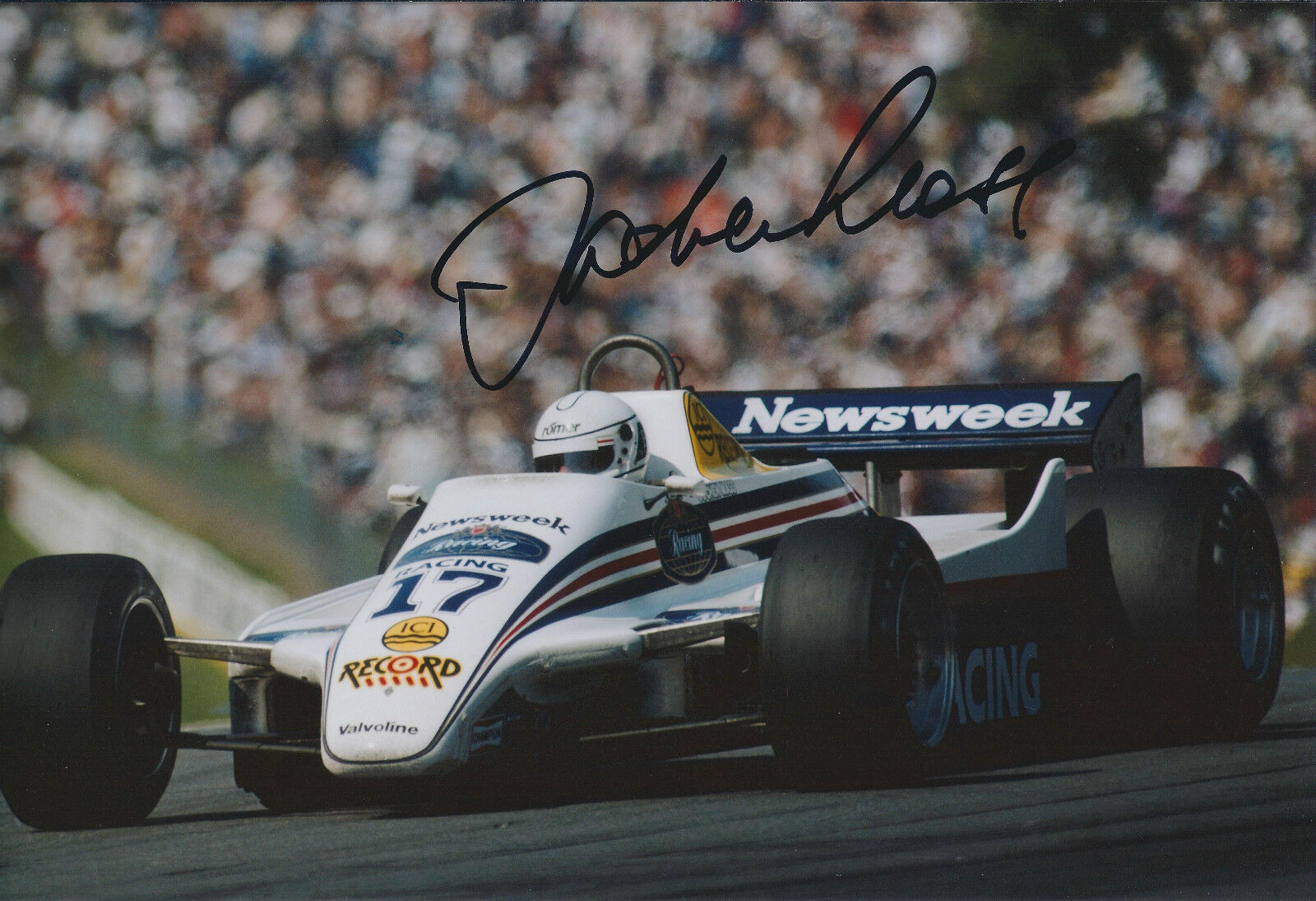 Jochen MASS SIGNED 12x8 Photo Poster painting Autograph AFTAL COA Rothmans March Ford Cosworth