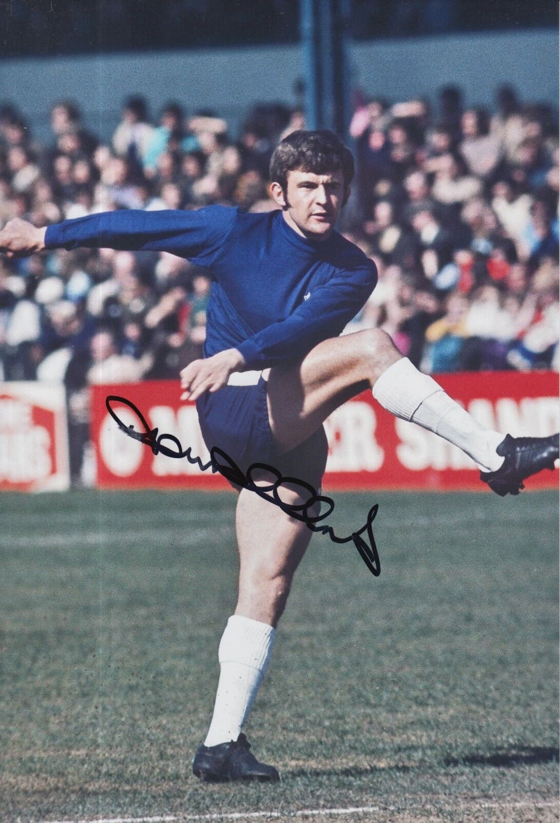 John Hollins Hand Signed Chelsea 12x8 Photo Poster painting.