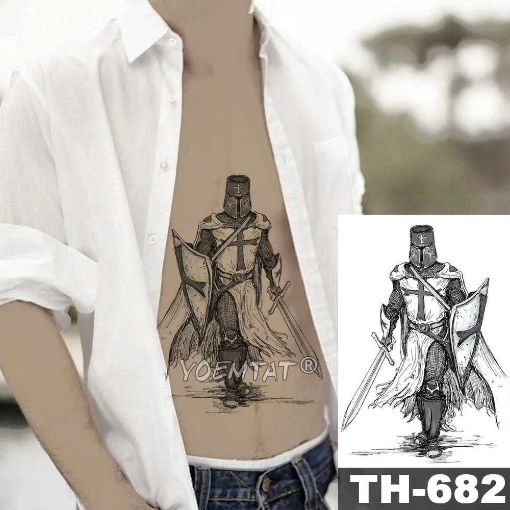 3D Robot Temporary Tattoo Sticker Bionic Waterproof Tatto Warrior Soldier Body Art Mechanical Gear Arm Fake Tatoo Men Women