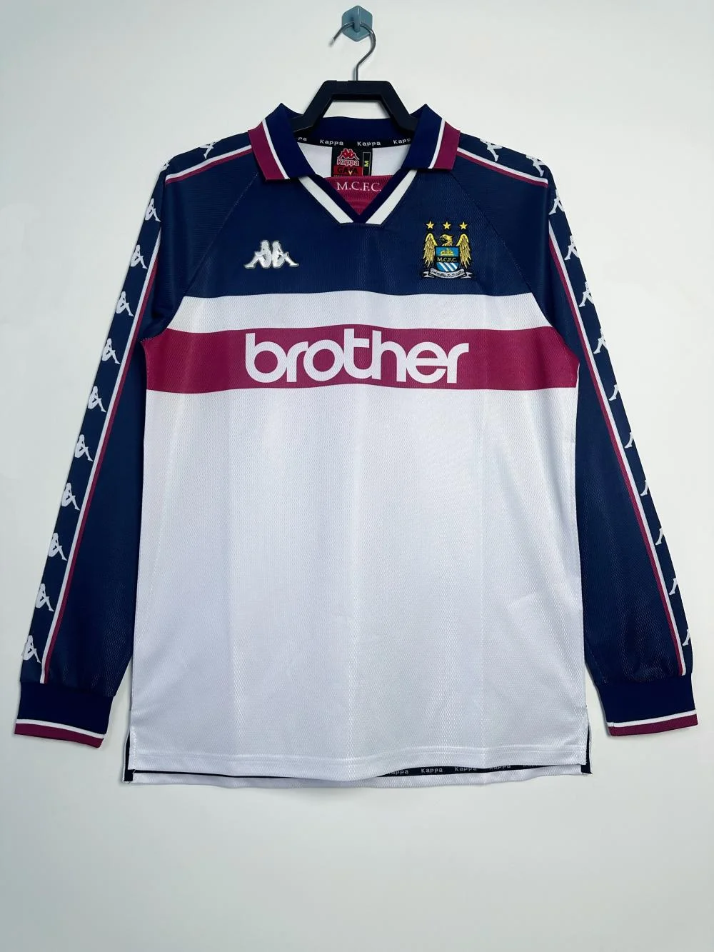 1997-1998 Retro Long Sleeve Manchester City Away Football Shirt