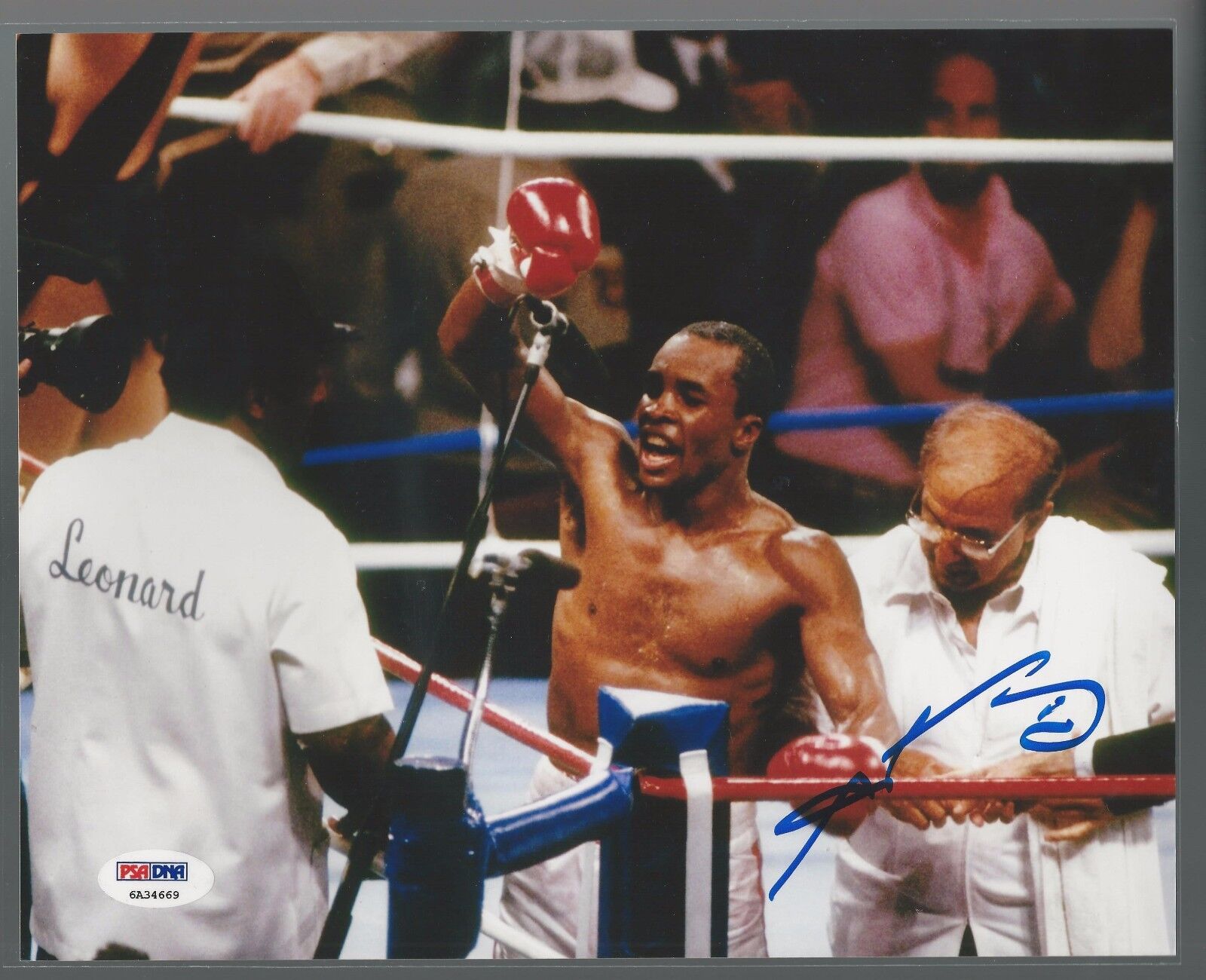 Sugar Ray Leonard Signed Autograph 8x10 Photo Poster painting PSA/DNA Certified Boxer