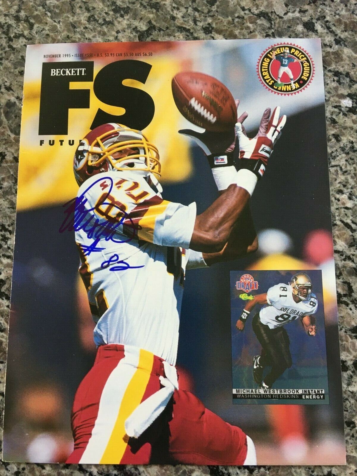 MICHAEL WESTBROOK WASHINGTON REDSKINS SIGNED MAGAZINE COVER