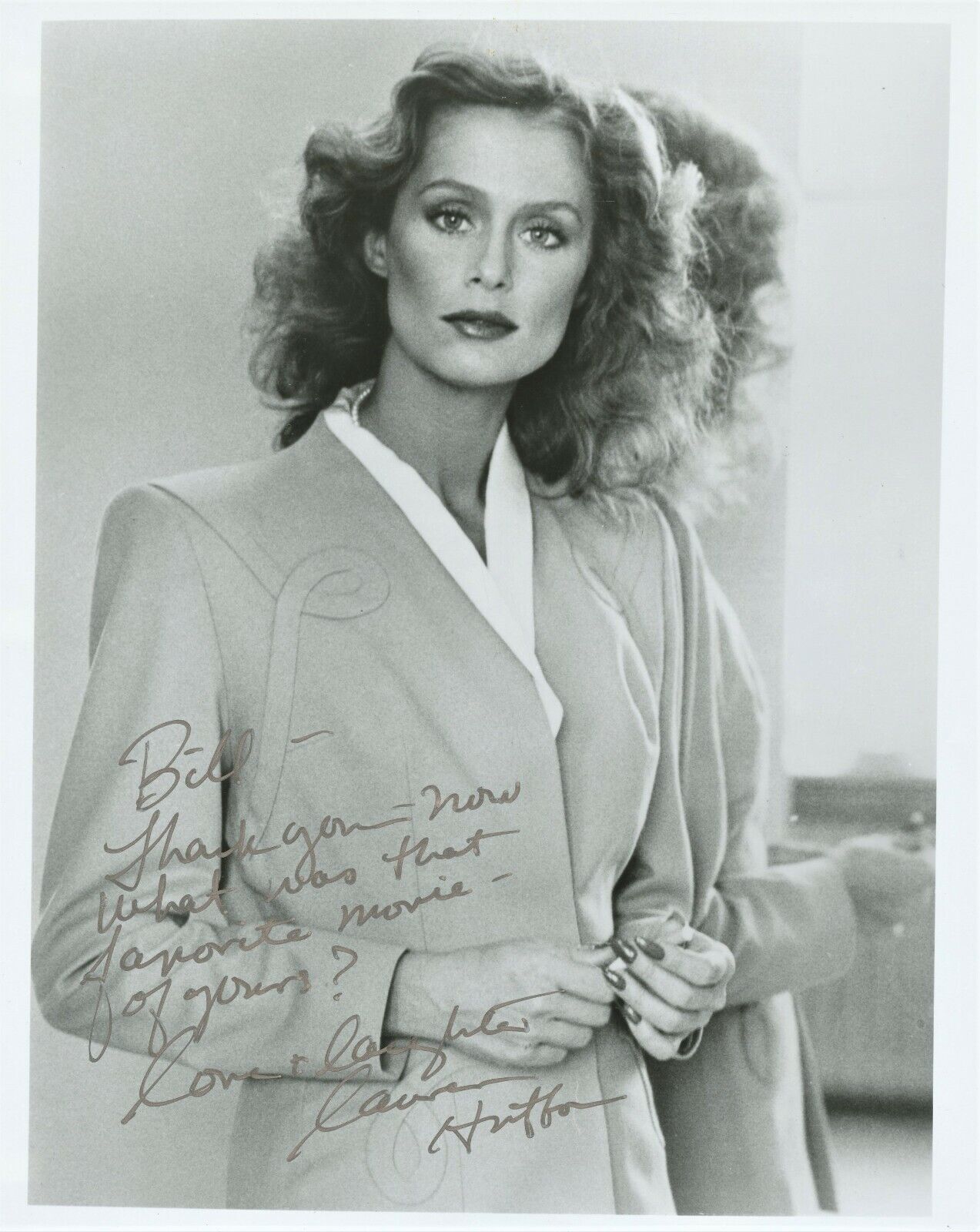 Beautiful LAUREN HUTTON Signed Photo Poster painting