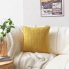 Geometric Embossing Single Color Home Living Creative Cushion Pillow Cover