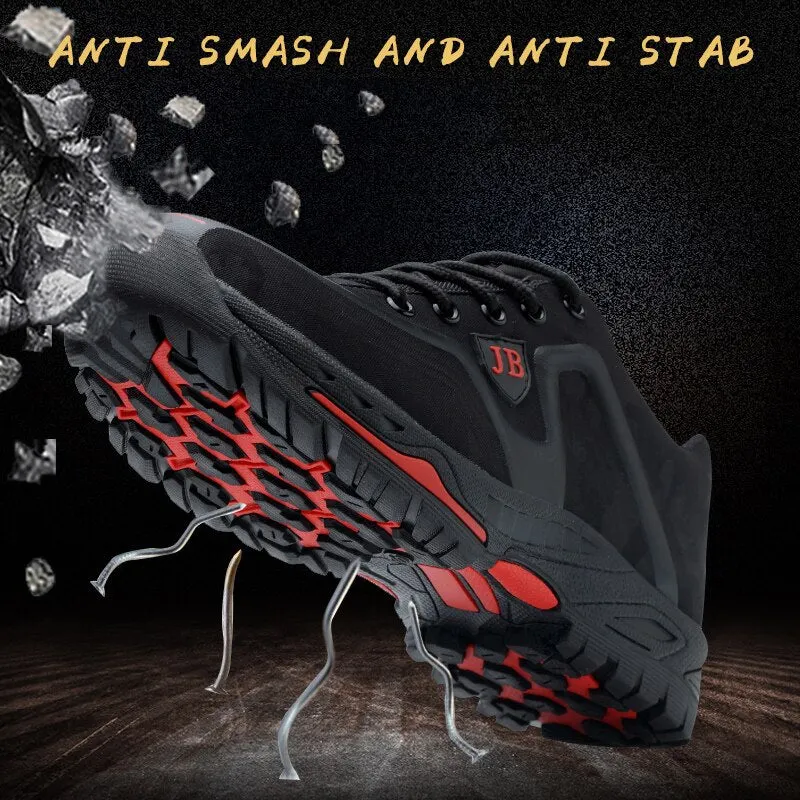 Steel Toe Cap and Kevlar Midsole Men Safety Work Shoes Puncture-Proof Indestructible Working Boots Wear-resistant Man Sneakers