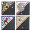 4Pcs Diamond Painting Flower Corner Bookmark