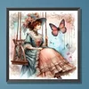 Diamond Painting-DIY Full Round Drill Swing Lady