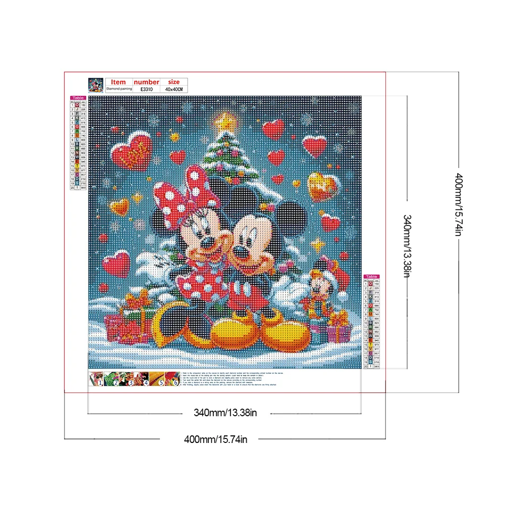 Diamond Painting - Full Round Drill - Mickey Minnie(Canvas|40*40cm)