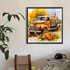 (40*40cm)Autumn Pumpkin Car - Full Round Drill Diamond Painting