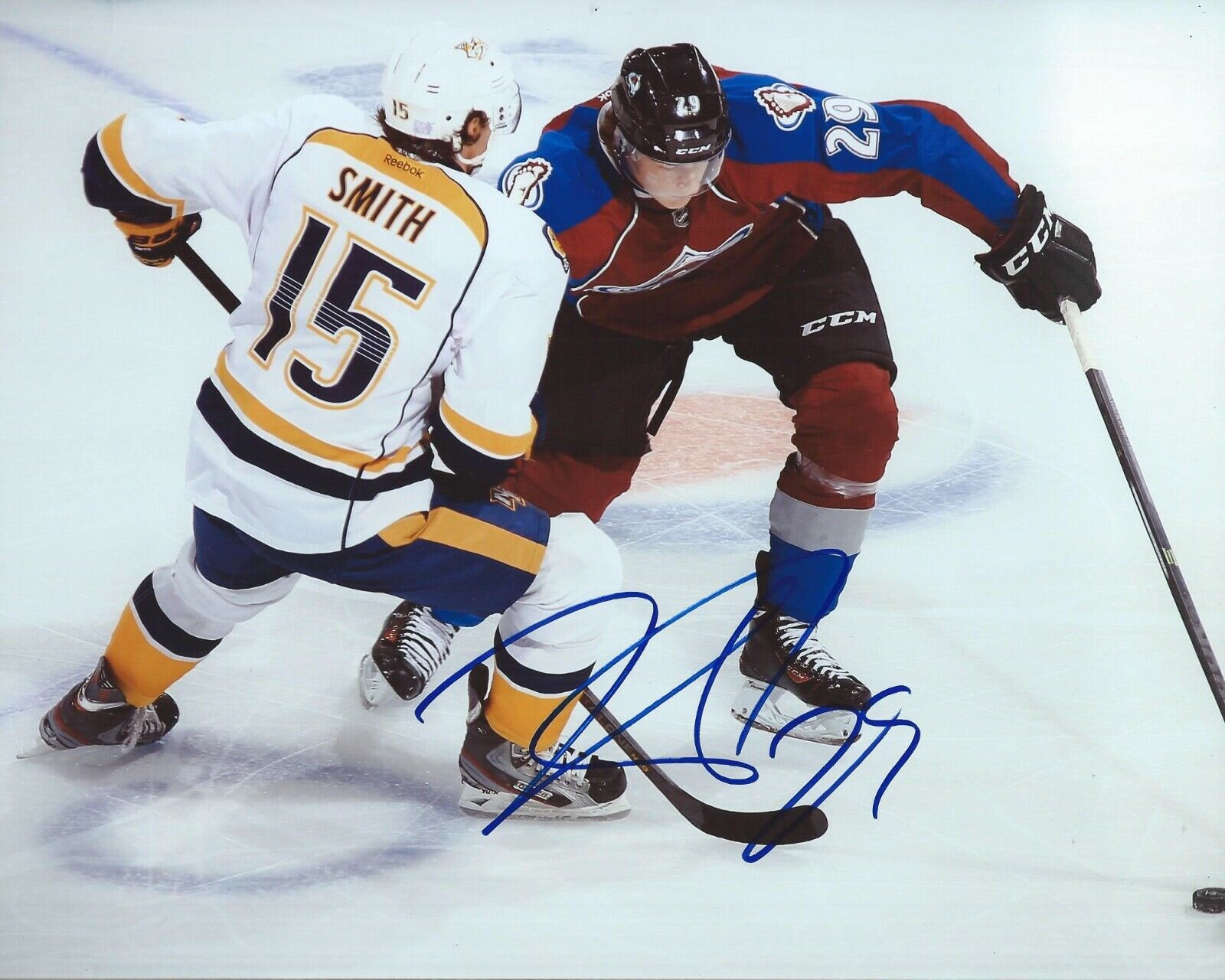 Nathan MacKinnon Signed 8x10 Photo Poster painting Colorado Avalanche Autographed COA 3