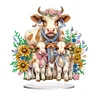 Diamond Painting Acrylic Cow Family Tabletop Ornaments Kit