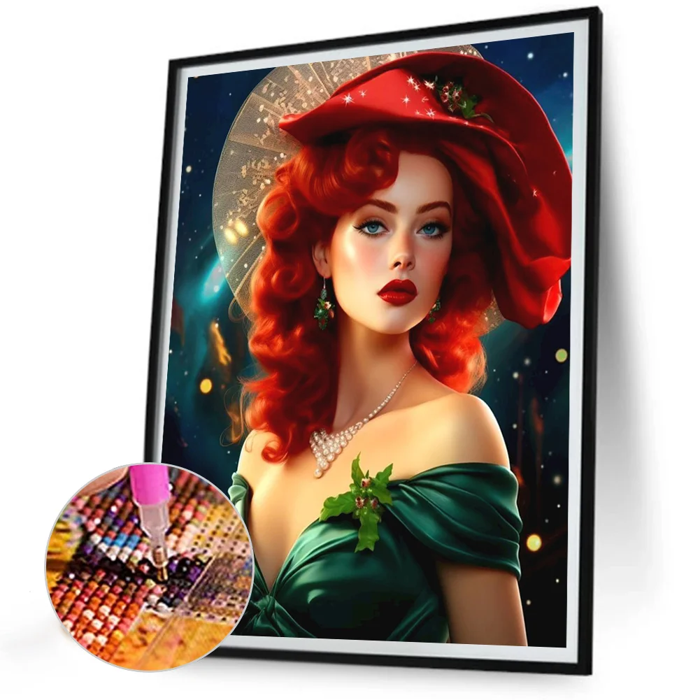 Diamond Painting - Full Round Drill - Lady(Canvas|30*40cm)