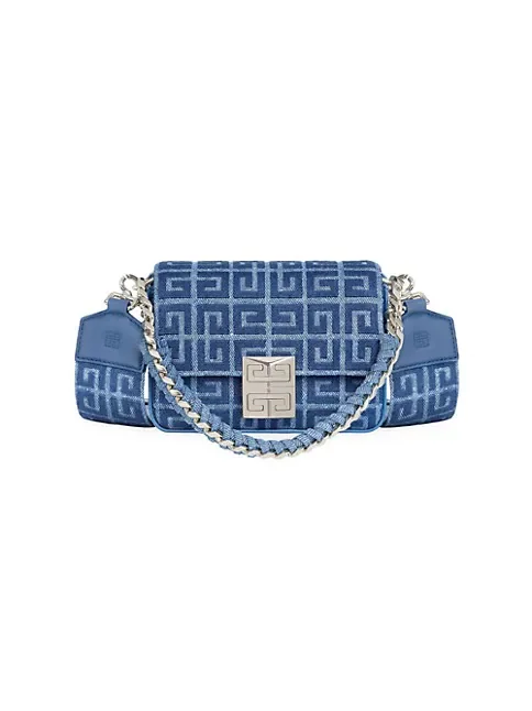 Givenchy Small 4G Bag In 4G Denim With Chain
