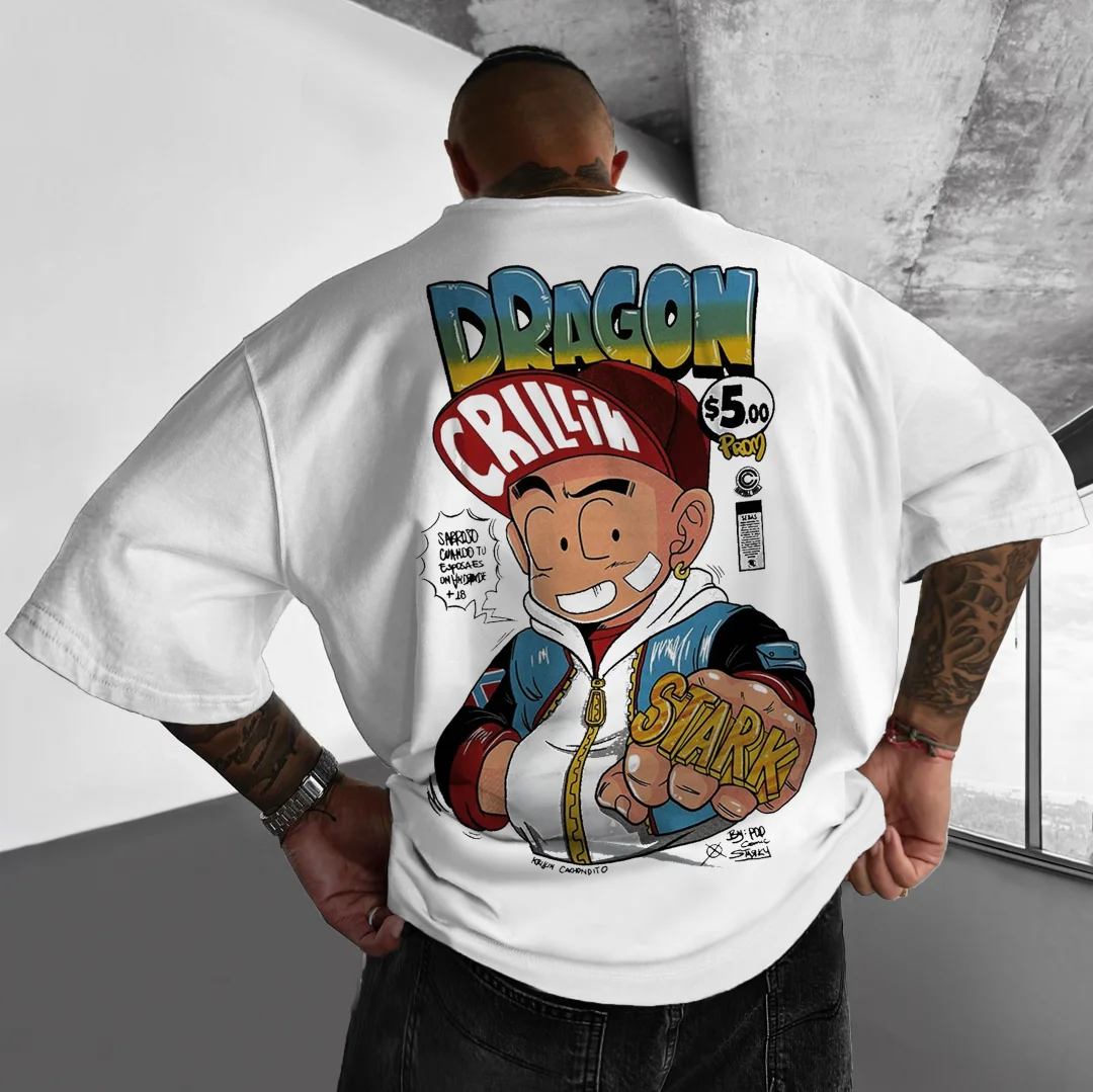Outletsltd Unisex Oversized Dragon Ball Klin Printed T-Shirt