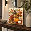 Happy Thanksgiving Day DIY 5D Diamond Painting Kit with Frame 25x25cm