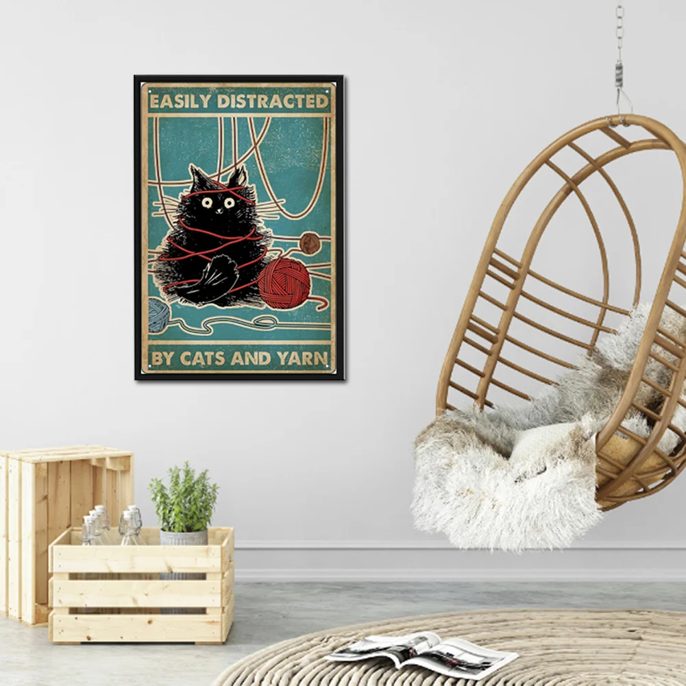 11CT Full Stamped Cross Stitch - Cat(Canvas|40*55CM)