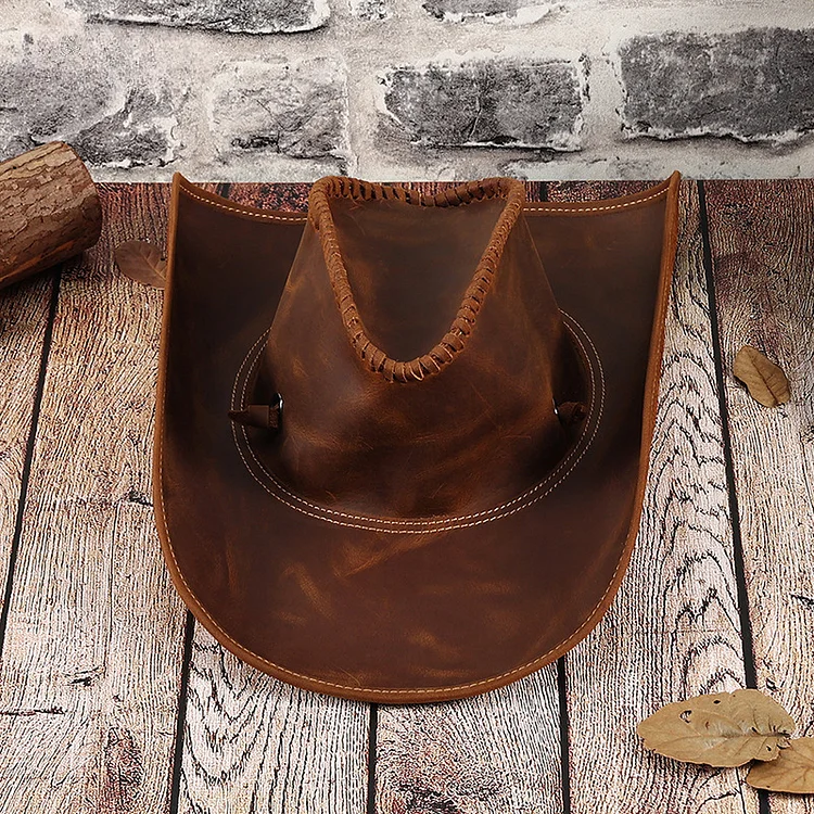 Genuine leather hat new style western cowboy hat