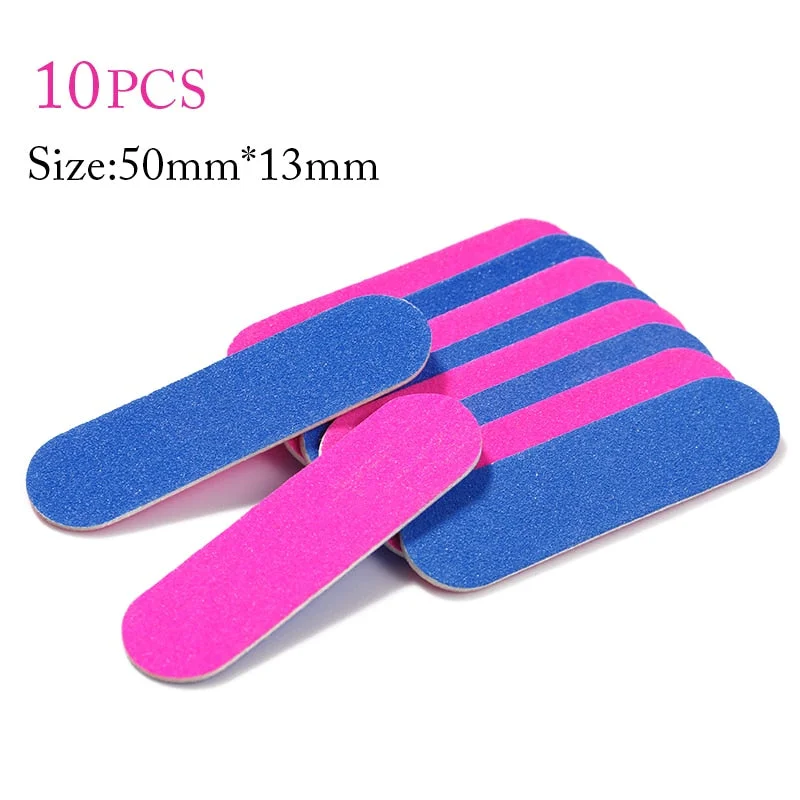 50/100pcs Mini Double Sided Nail File Sandpaper Disposable Nail Equipment Accessories Buffer Files Manicure Nail Art Tools
